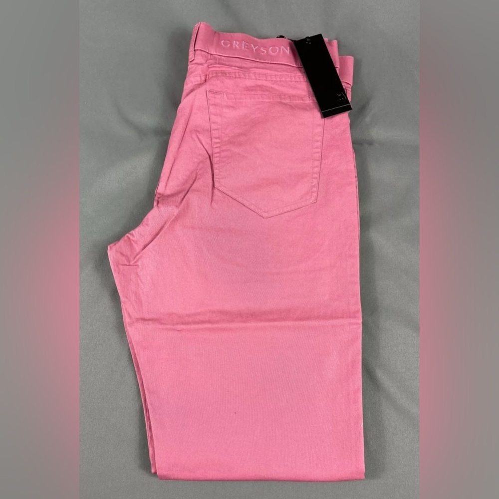 Greyson Amagansett Golf Pants Trousers 32 x 32 Pink River Dolphin Cotton Spandex